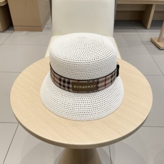 Burberry Casual Simple Bucket Hat Sunshade Straw Hat
