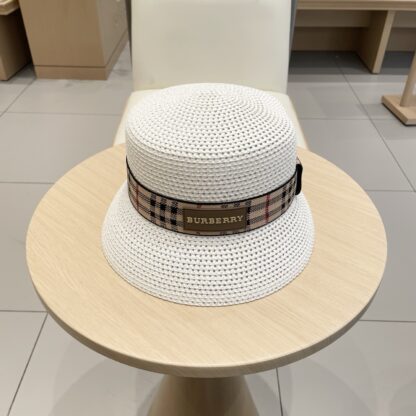 Burberry Casual Simple Bucket Hat Sunshade Straw Hat