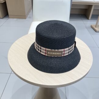 Burberry Casual Simple Bucket Hat Sunshade Straw Hat