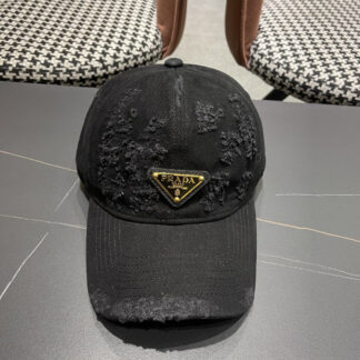 Prada classic inverted triangle logo breathable baseball cap
