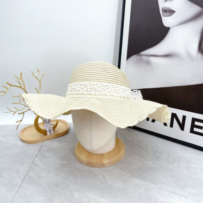 Miu Miu Straw Hat with Lace - Image 2