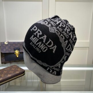 Prada wool blend knitted hat