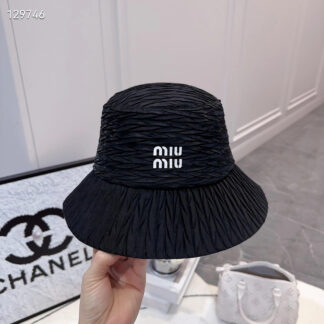Miu Miu pleated shapely satin bucket hat