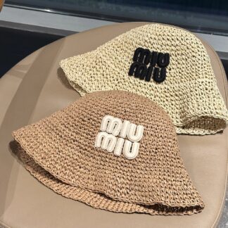 Miu Miu Woven Hollow Bucket Hat