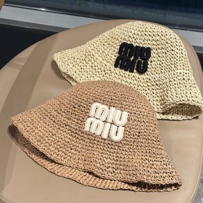 Miu Miu Woven Hollow Bucket Hat