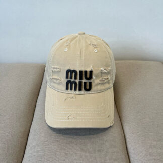 Miu Miu trendy ripped baseball cap