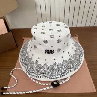 Miu Miu embroidered graffiti bucket hat