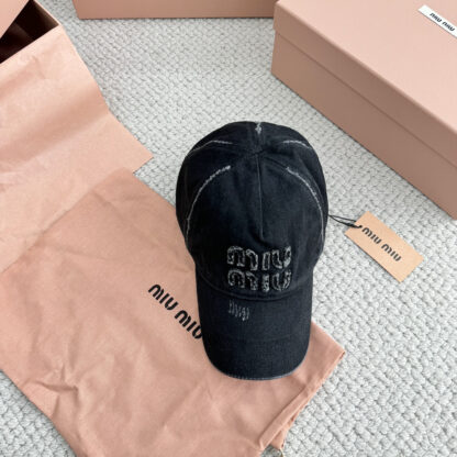 Miu Miu embroidered lettering baseball cap