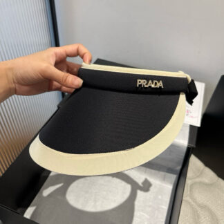 Prada new hollow top headband sun hat