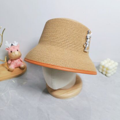 Yves Saint Laurent popular flat top straw hat