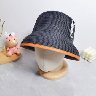 Yves Saint Laurent popular flat top straw hat