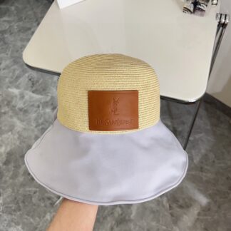 Saint Laurent woven bow bucket hat
