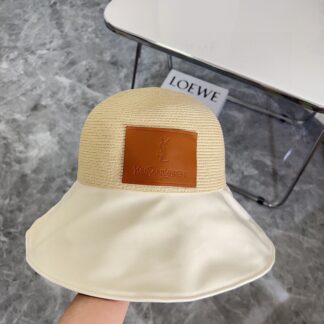 Saint Laurent woven bow bucket hat