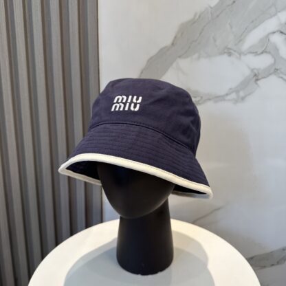 Miu Miu Simple Embroidered Bucket Hat - Image 2