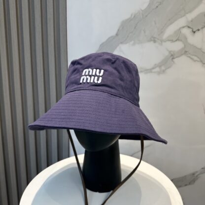 Miu Miu Simple Embroidered Bucket Hat - Image 2
