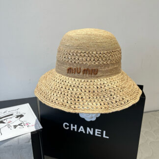Miu Miu Simple Raffia Hat