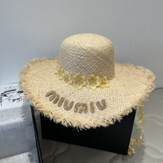 Miu Miu exquisite raffia sunhat