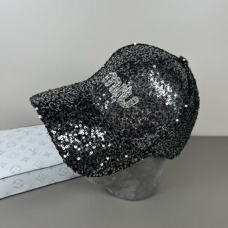 Miu Miu exquisite sequin trendy baseball cap