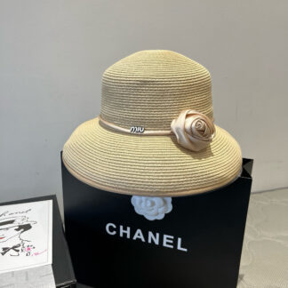 Miu Miu Rose Raffia Hat