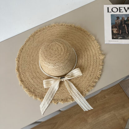 Miu Miu raffia wide-brimmed beach sun hat - Image 2