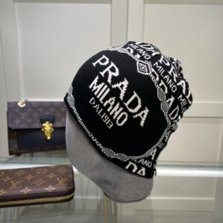 Prada wool blend knitted hat