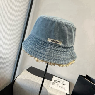 Miu Miu Denim Bucket Hat for Men and Women