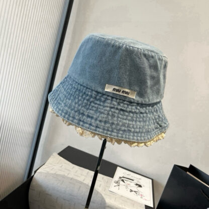 Miu Miu Denim Bucket Hat for Men and Women