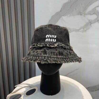 Miu Miu Denim Visor Bucket Hat - Image 2