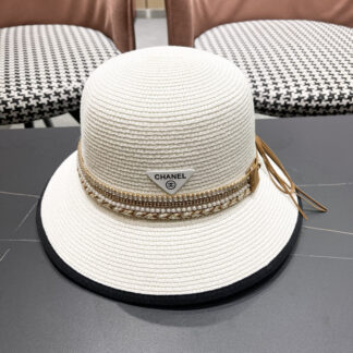 Prada summer high fashion sun protection straw hat