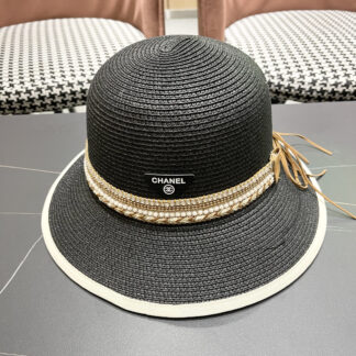 Prada summer high fashion sun protection straw hat