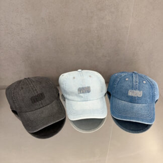 Miu Miu stylish embroidered lettering baseball cap