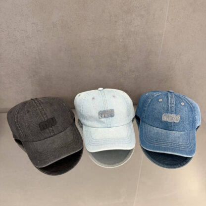 Miu Miu stylish embroidered lettering baseball cap