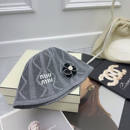 Miu Miu Fashion Knit Bucket Hat - Image 2