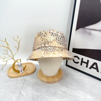 Prada niche sexy leopard fashion bucket hat