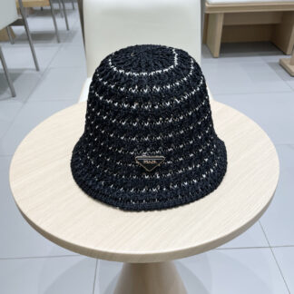 Prada knitted hollow bucket hat