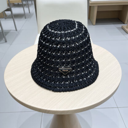 Prada knitted hollow bucket hat