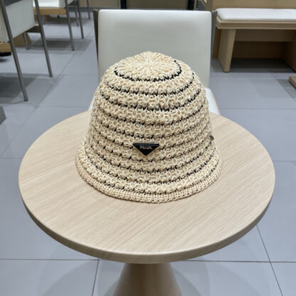 Prada knitted hollow bucket hat