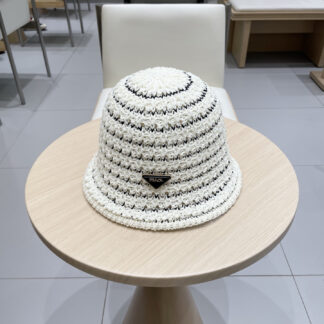 Prada knitted hollow bucket hat