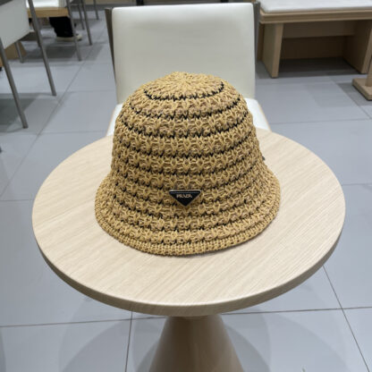Prada knitted hollow bucket hat