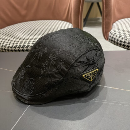 Prada Chinese style jacquard fashion exquisite peaked cap