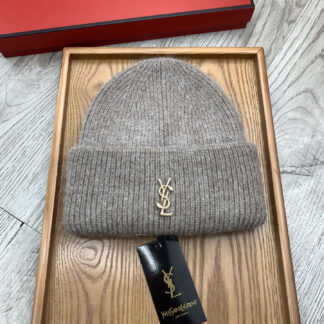 Yves Saint Laurent fine wool knitted hat