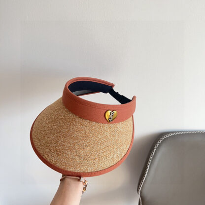 Yves Saint Laurent new densely woven holiday style sun hat hollow hat