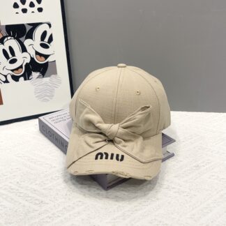 Miu Miu casual bow exquisite baseball cap