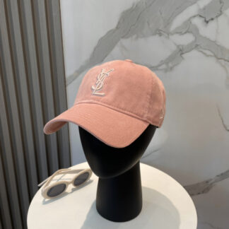 Yves Saint Laurent embroidered corduroy baseball cap