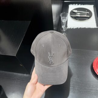 Yves Saint Laurent embroidered corduroy baseball cap