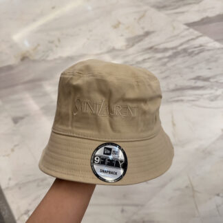 Saint Laurent lettering embroidered bucket hat