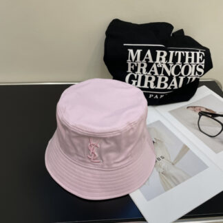 Saint Laurent lettering embroidered bucket hat