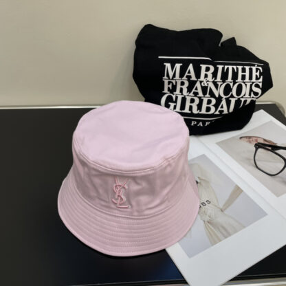 Saint Laurent lettering embroidered bucket hat
