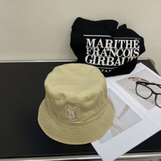 Saint Laurent lettering embroidered bucket hat