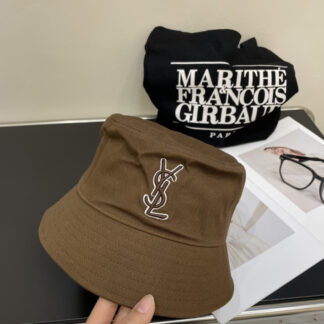 Saint Laurent lettering embroidered bucket hat